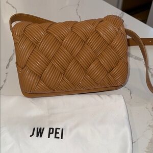 JW PEI Tan Woven Crossbody Bag